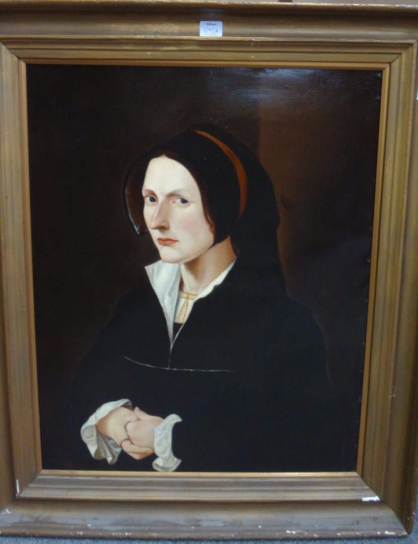 Appraisal: After Jan van Scorel Portrait of a lady oil on