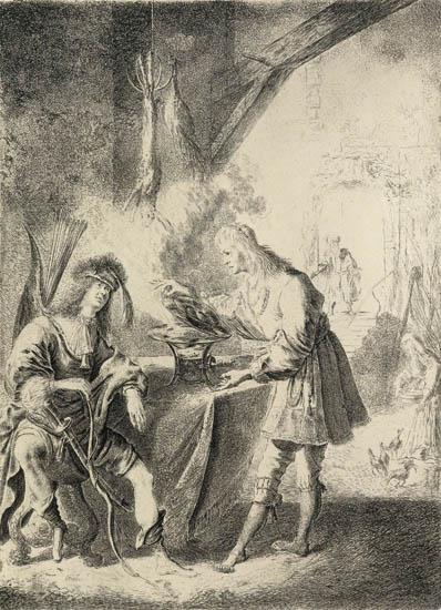 Appraisal: PIETER RODERMONDT Essau Selling his First Birthright to Jacob Etching