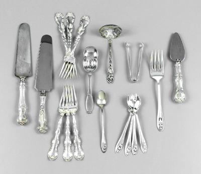 Appraisal: pieces assorted sterling flatware six forks four ice cream forks