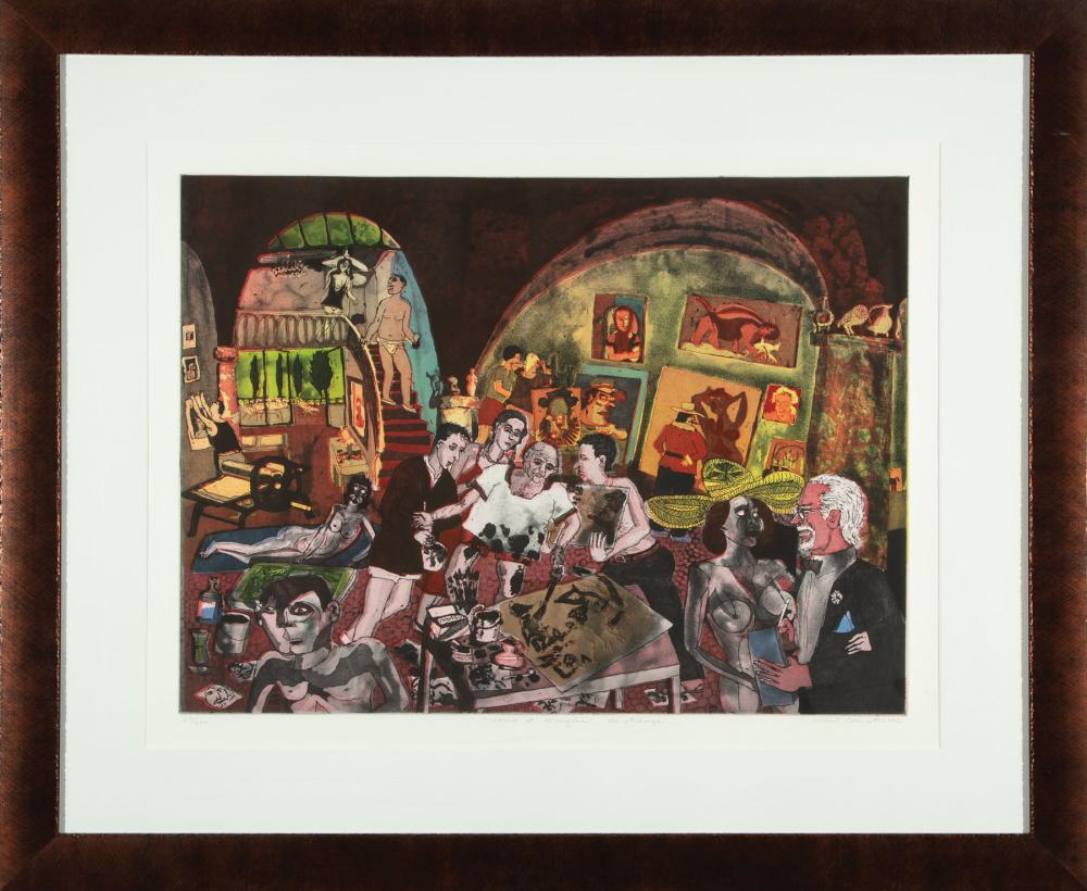 Appraisal: Warrington Wickham Colescott Jr American Wisconsin - Picasso at Mougins