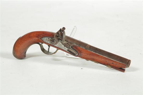 Appraisal: FLINTLOCK PISTOL European th century Octagonal to round barrel mahogany