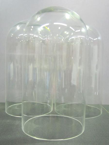 Appraisal: TWO CLEAR GLASS DOMES CM HIGH TWO CLEAR GLASS DOMES