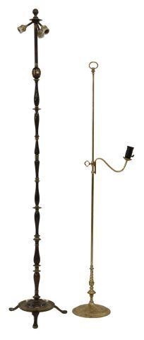 Appraisal: lot of Brass floor lamps both in need of wiring