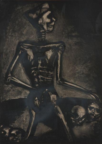 Appraisal: Framed Rouault Etching Plate From Miserere Homo Homini Lupus Man