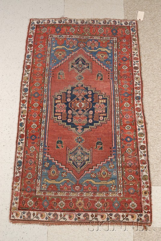 Appraisal: Northwest Persian Hamadan Rug the ground decorated with angular foliage