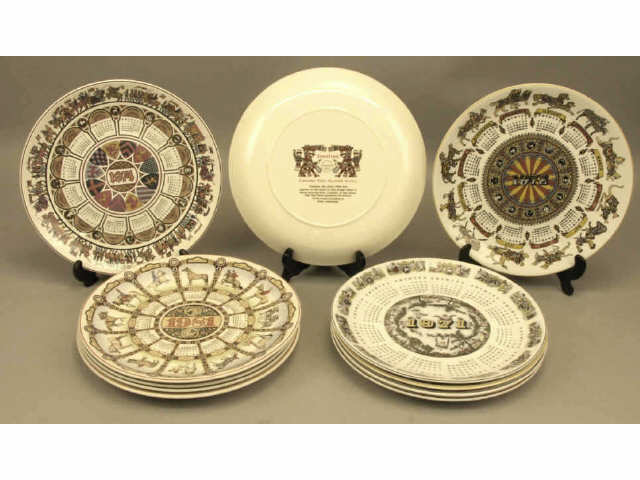 Appraisal: Collection of Wedgewood calendar plates spanning - Estimate -