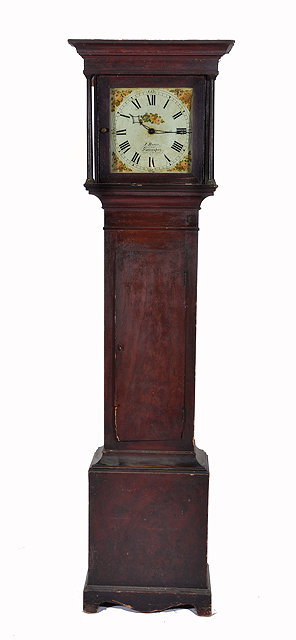 Appraisal: A TH CENTURY HOUR LONGCASE CLOCK with scumballed pine case