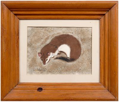 Appraisal: Charles B Culver drawing Michigan - quot Weasel quot signed