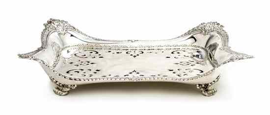 Appraisal: An American Sterling Silver Asparagus Tray Tiffany Co in two