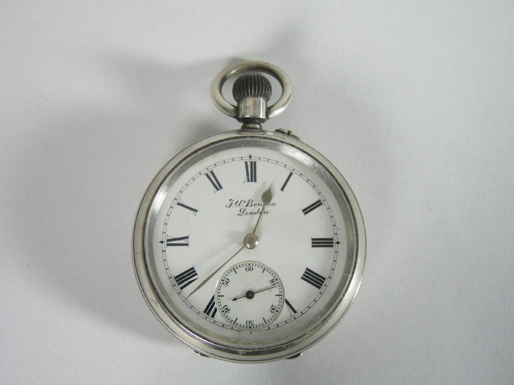 Appraisal: An Edward VII silver cased Pocket Watch The Bank by