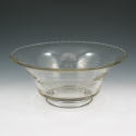 Appraisal: Large flared glass bowl with floral design Unmarked Excellent condition