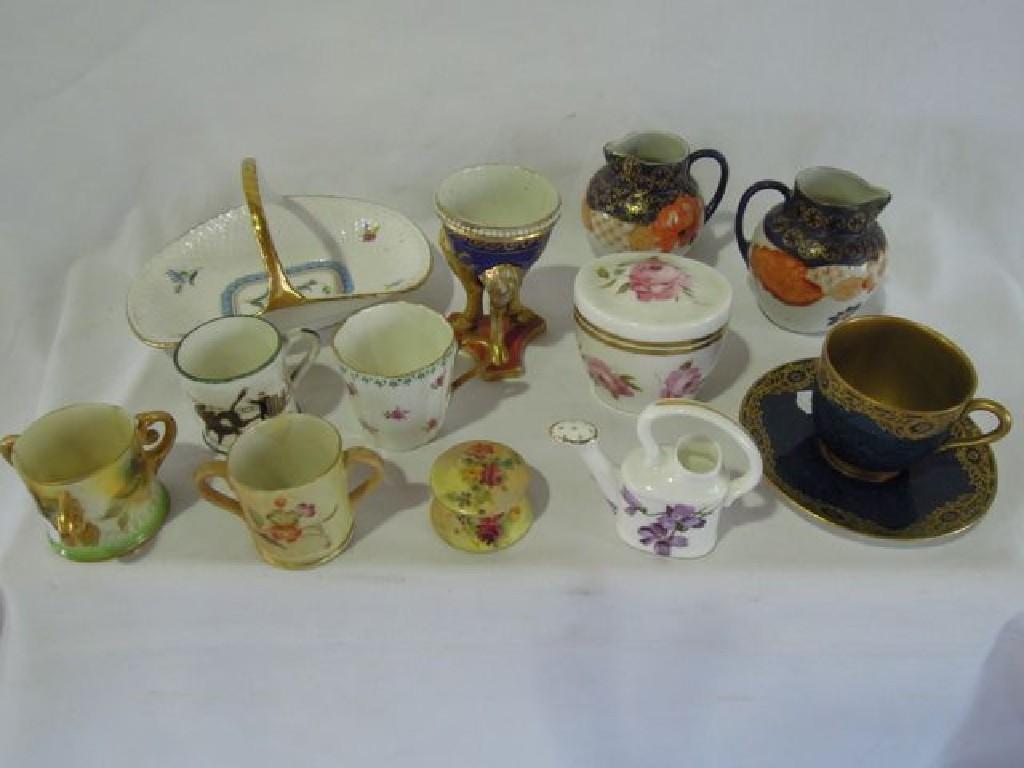 Appraisal: An interesting collection of miniature wares including a Royal Worcester