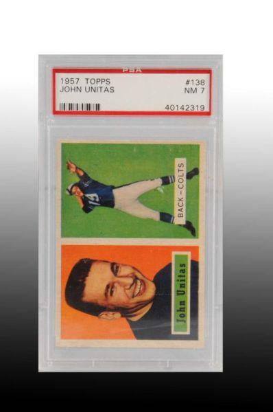 Appraisal: Topps Johnny Unitas Rookie Football Card Description Rookie card Johnny