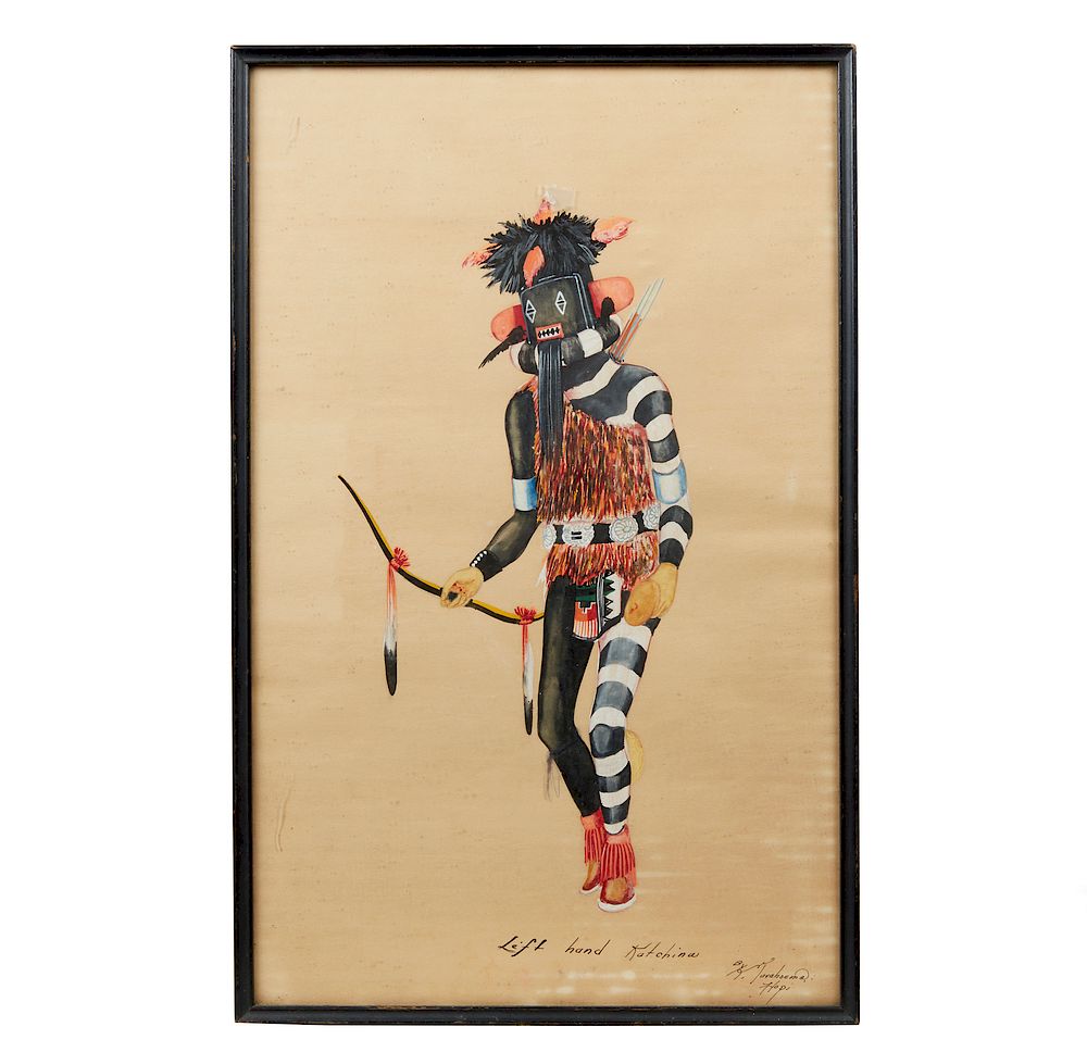 Appraisal: Kyrate Tuvahoema - Hopi Painting Framed Kyrate Tuvahoema - Hopi