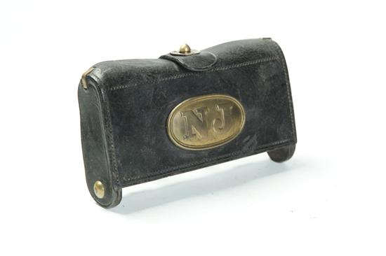 Appraisal: NEW JERSEY CARTRIDGE BOX Marked for the Watervliet Arsenal Hinged