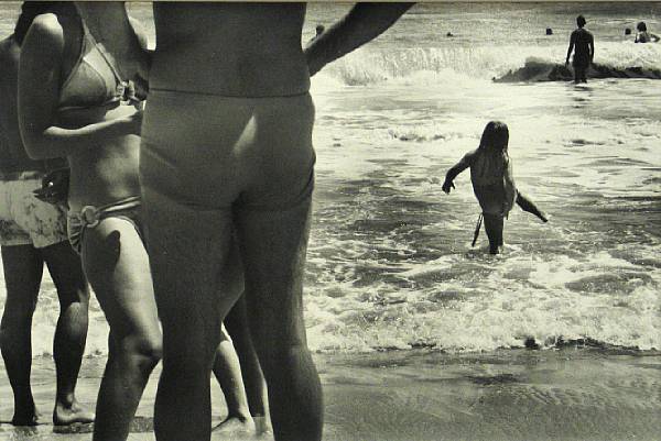 Appraisal: Elliot Erwitt Swimmers in the Surf c Gelatin silver print