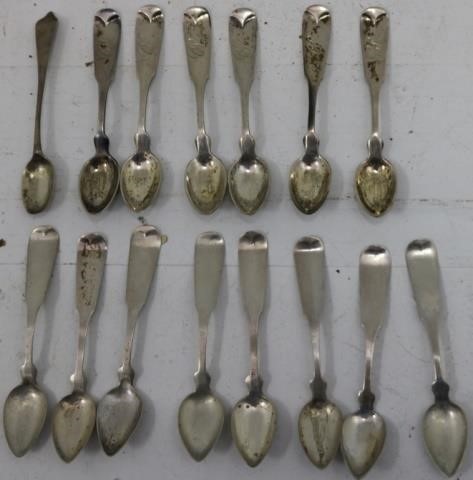 Appraisal: LOT OF AMERICAN MINIATURE COIN SILVER SPOONS SEVERAL DIFFERENT STYLE