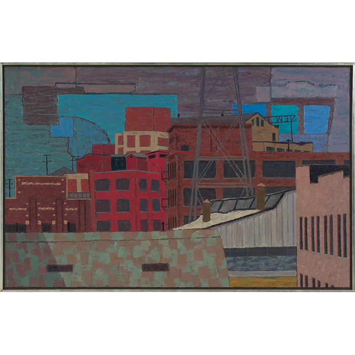 Appraisal: Lucy Carter Eliot American - ''Factory Conglomeration '' c oil