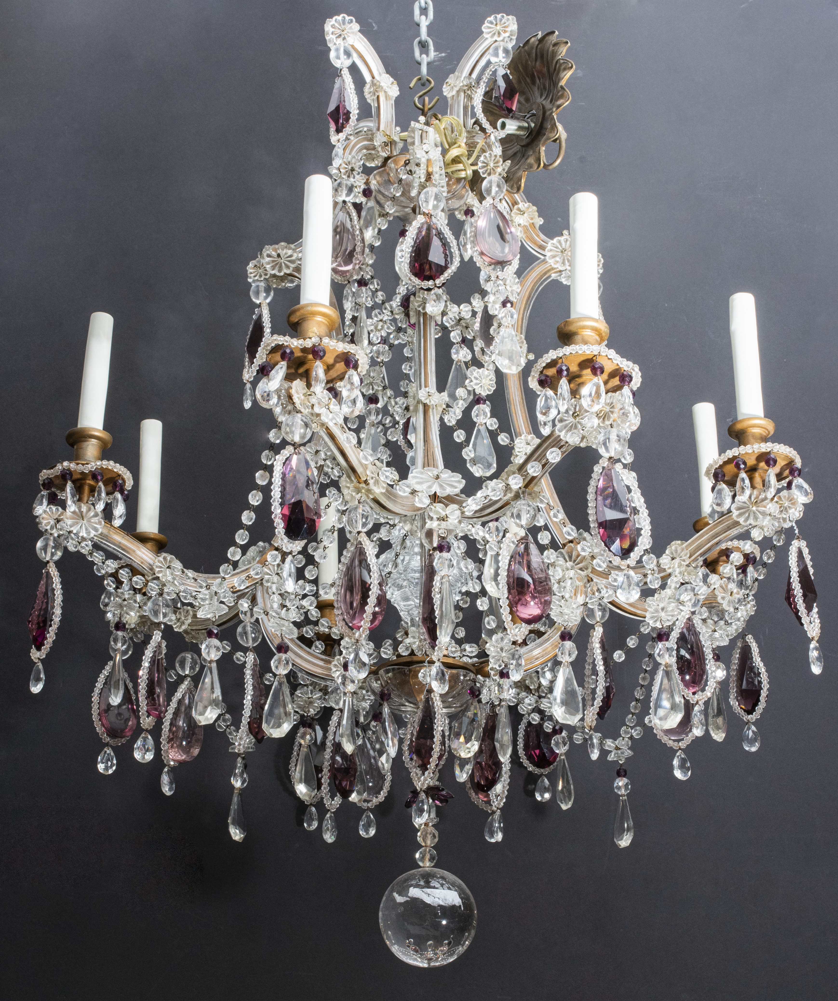 Appraisal: FRENCH MARIA THERESA MANNER CRYSTAL CHANDELIER French Maria Theresa manner