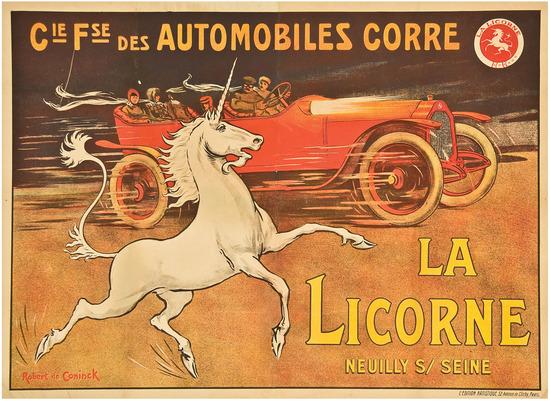 Appraisal: CONICK Robert deLA LICORNE lithograph in colors c printed by