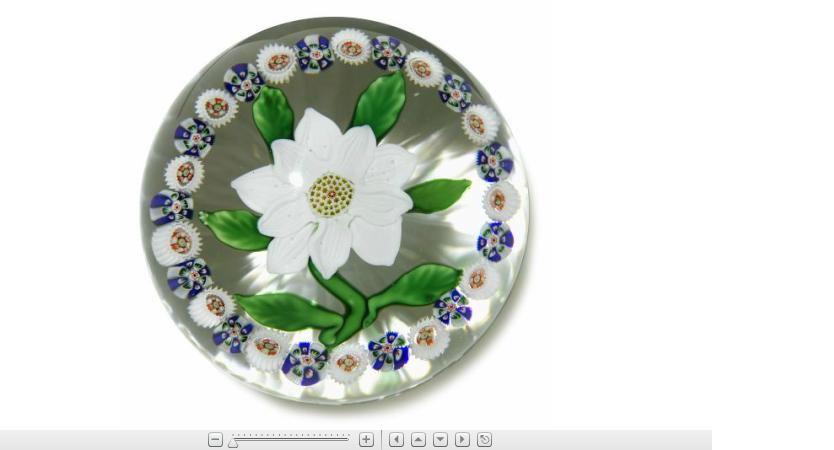 Appraisal: Antique Baccarat double Clematis and millefiori garland paperweight With a