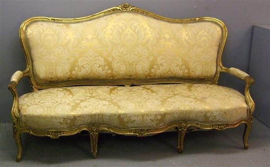 Appraisal: Late th Early th century French gilt wood serpentine three