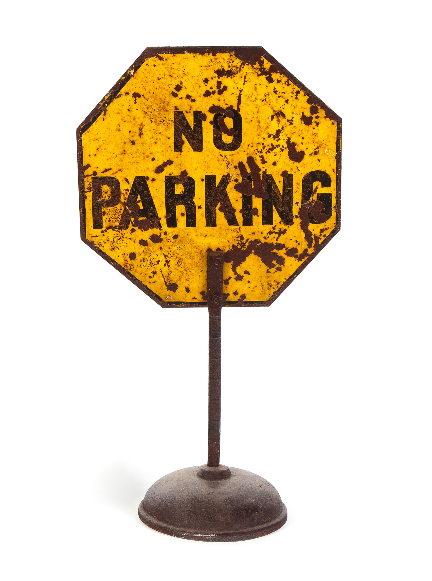 Appraisal: IRON NO PARKING SIGN American nd quarter- th century Octagonal-shape