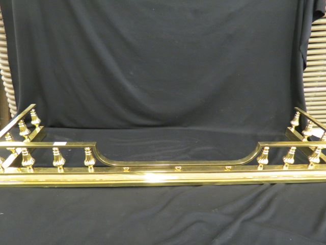 Appraisal: Brass Fireplace Fender polished and laquered wide