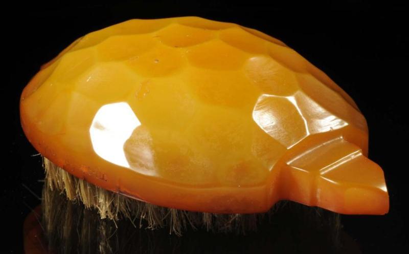 Appraisal: Bakelite Yellow Turtle-Shaped Brush Condition Excellent Size - x -