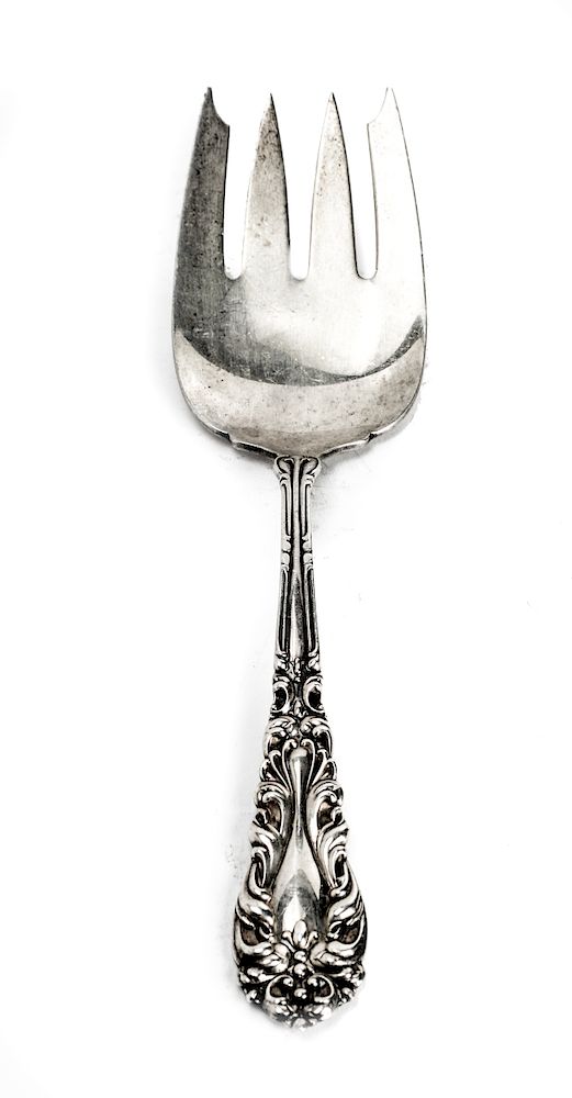 Appraisal: Amston Sterling Silver Serving Fork Amston sterling silver serving fork