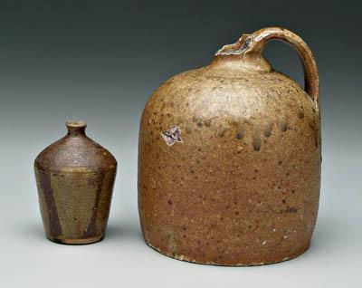 Appraisal: Two stoneware vessels jug - in lacking spout other chips