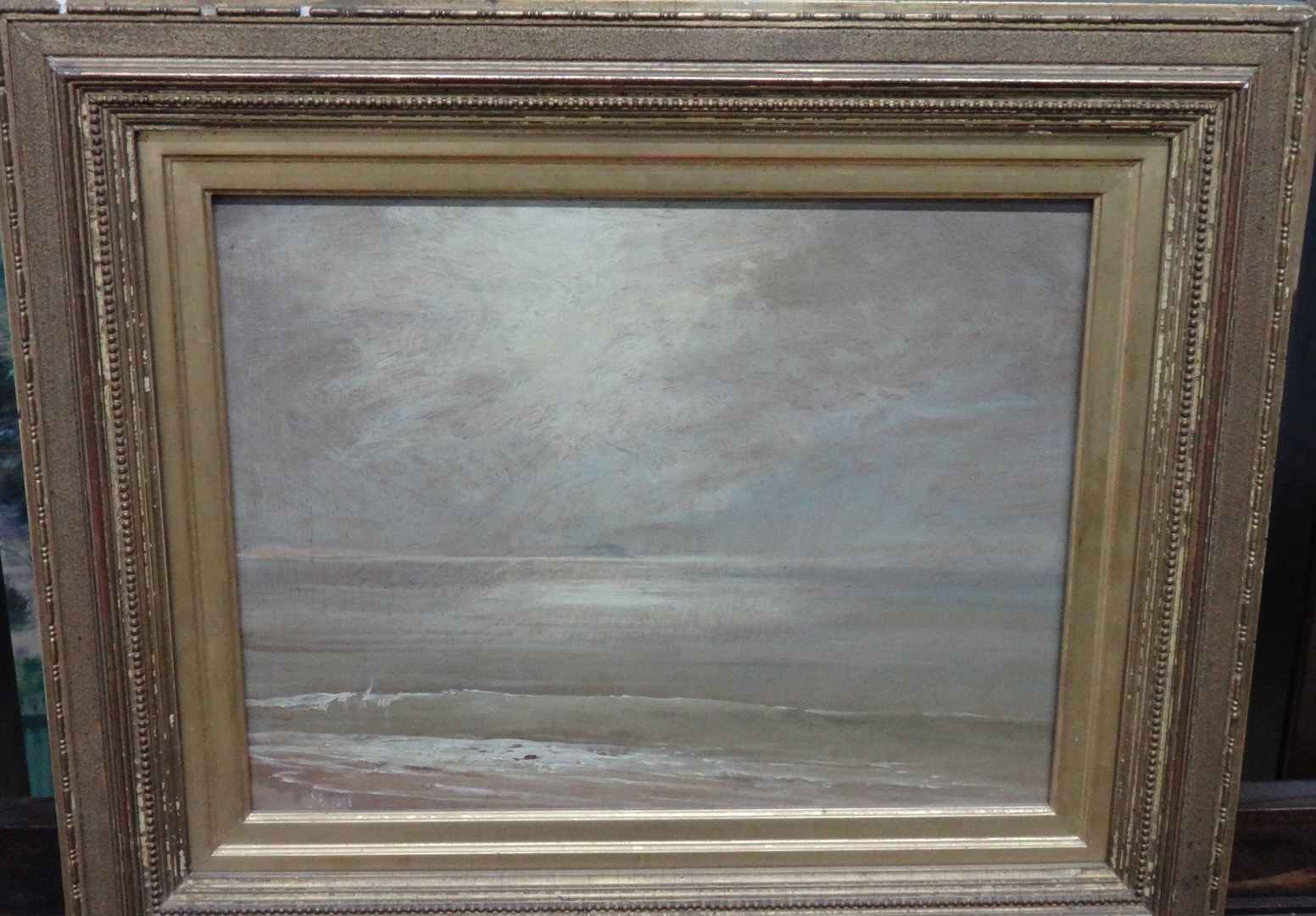 Appraisal: J B th century Seascape oil on board signed with