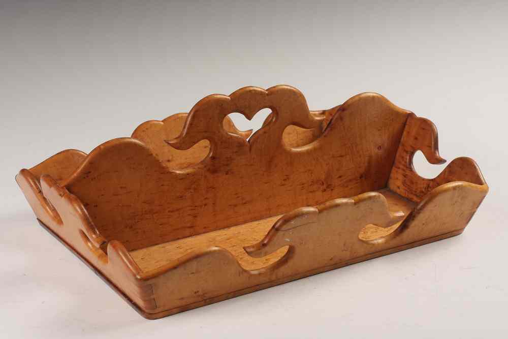 Appraisal: TH C CUTLERY TRAY - American Colonial Chippendale Cutlery Tray