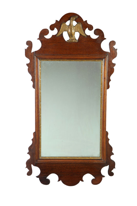 Appraisal: CHIPPENDALE MIRROR American or English mid th century mahogany Scrolled