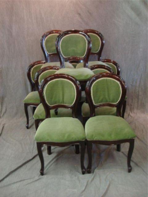 Appraisal: Set of Victorian style dining chairs From Larchmont NY home