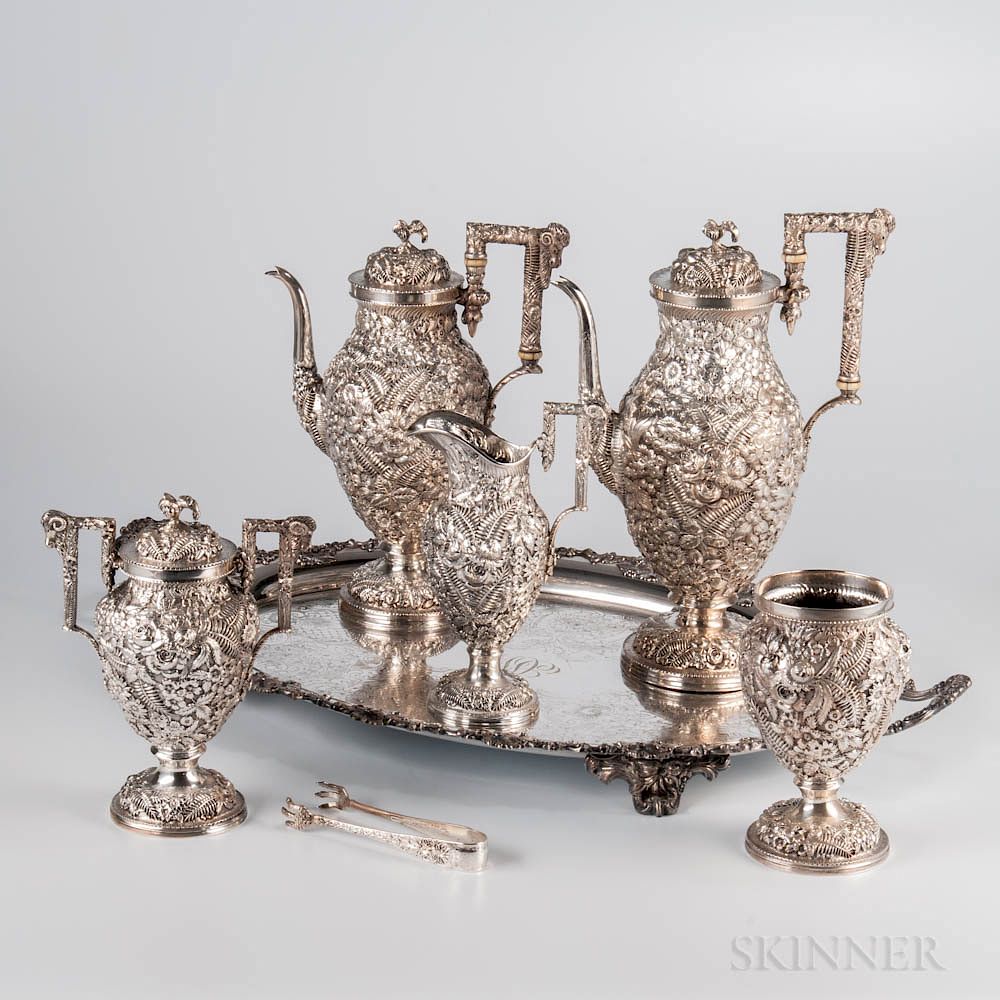 Appraisal: Five-piece American Sterling Silver Tea and Coffee Service Five-piece American