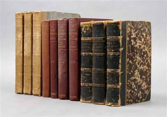 Appraisal: ENGLAND Three sets of works in volumes pertaining to the