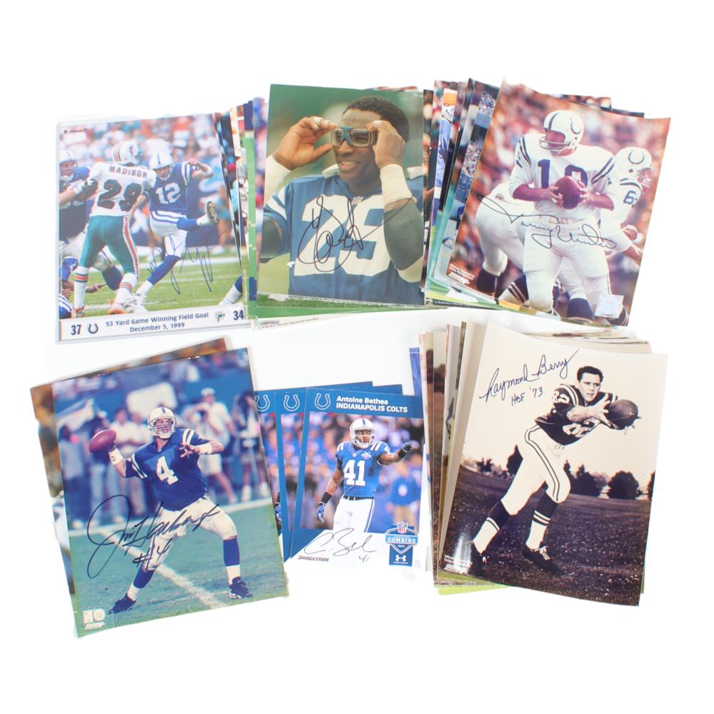 Appraisal: LOT OF INDIANAPOLIS BALTIMORE COLTS AUTOGRAPHED PHOTOSLot of Indianapolis Baltimore