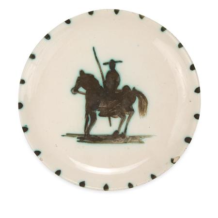 Appraisal: Pablo Picasso PICADOR Painted and partially glazed white ceramic plate