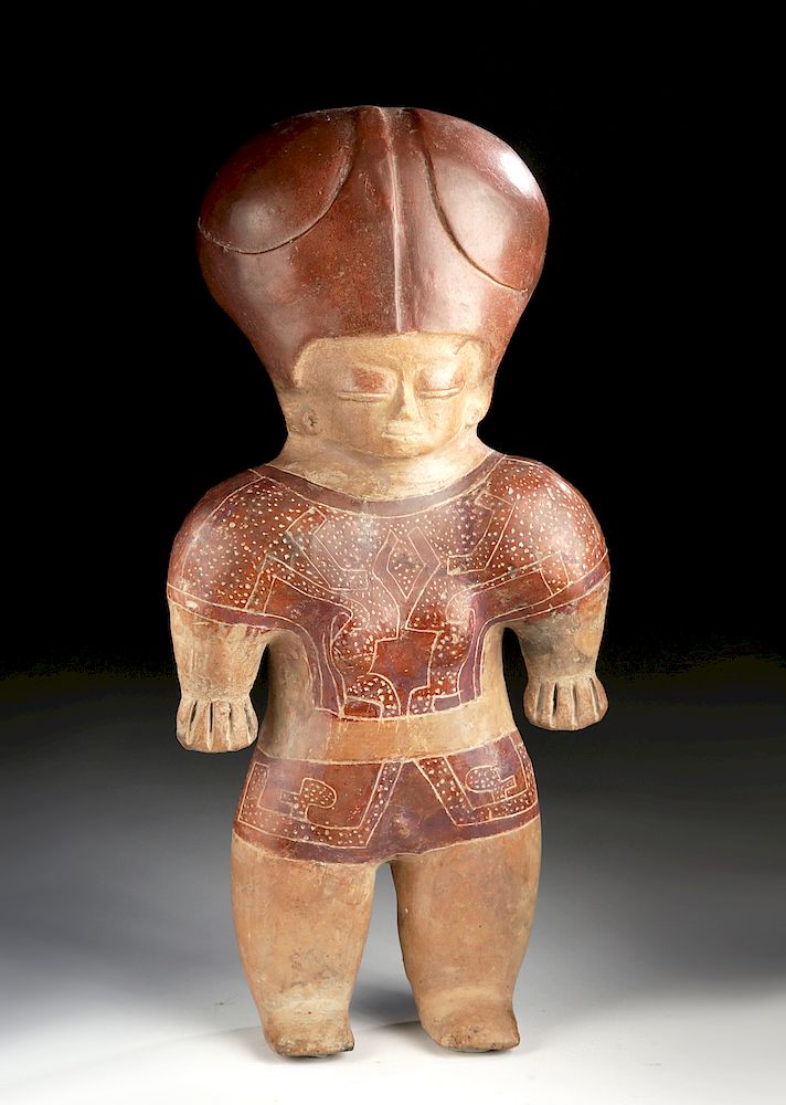 Appraisal: Bahia Bichrome Standing Androgynous Figure Pre-Columbian Ecuador Manabi Province Bahia