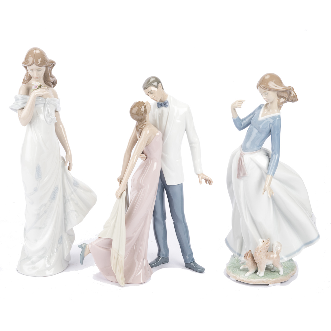 Appraisal: Three Lladro porcelain figures including Flower Whisper Happy Anniversary and