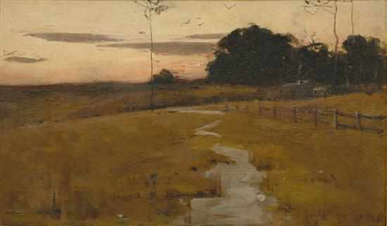 Appraisal: John Longstaff - Twilight oil on board signed 'J Longstaff'