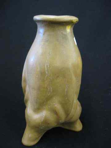 Appraisal: Arts Crafts Pottery Vase raised flame design on triangular footed