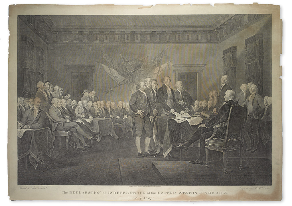 Appraisal: AMERICAN REVOLUTION--PRINTS Durand Asher B after Trumbull The Declaration of