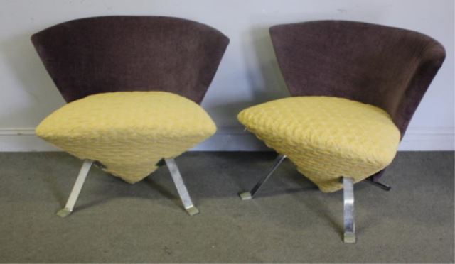 Appraisal: Pair of Giorgio Saporiti Jada Capitonne Chairs Giorgio Saporiti for