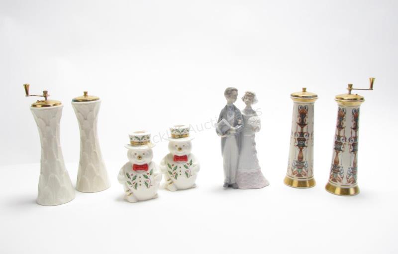 Appraisal: Group of Lenox Porcelain and Lladro Figure including salt shaker