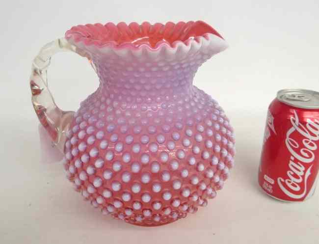 Appraisal: Hobnail opalescent pitcher '' Ht