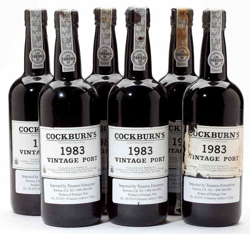 Appraisal: Cockburn's Vintage Port bottles into neck bn lbsl snl ssos