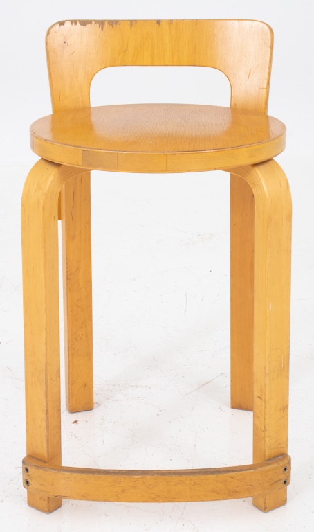 Appraisal: VINTAGE ALVAR AALTO FOR ICF K STOOL Vintage Alvar Aalto