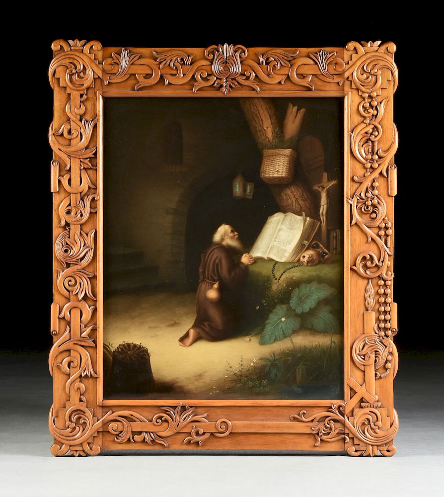 Appraisal: A LARGE BERLIN KPM HAND PAINTED PORCELAIN PLAQUE OF ST